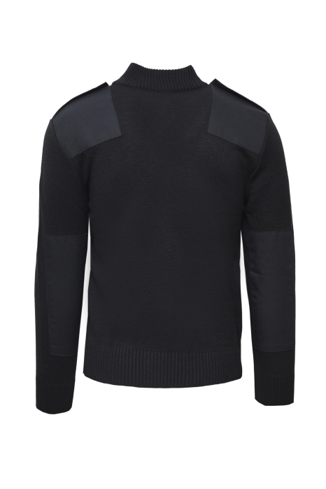 jacheta-militara-neagra-fermoar-buzunare-tricotate [2]