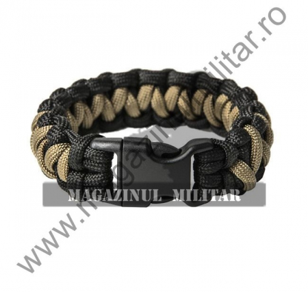 Supravietuire, outdoor - Bratara paracord Solomon, black