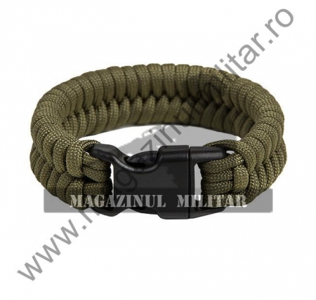 Bratara paracord supravietuire Fish army green [1]
