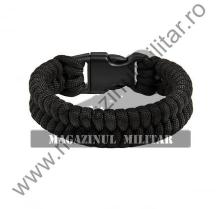 Bratara paracord supravietuire Fish black [1]
