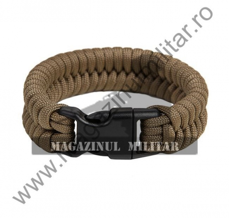 Supravietuire, outdoor - Bratara paracord supravietuire Fish coyote brown