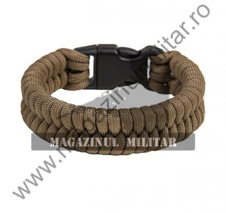 Bratara paracord supravietuire Fish coyote brown [1]