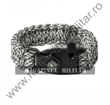 Supravietuire, outdoor - Bratara paracord supravietuire Cobra, grey