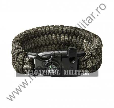 Supravietuire, outdoor - Bratara paracord supravietuire Trilobite black snake