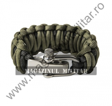 Bratara paracord Double cobra, Black and Army green [1]