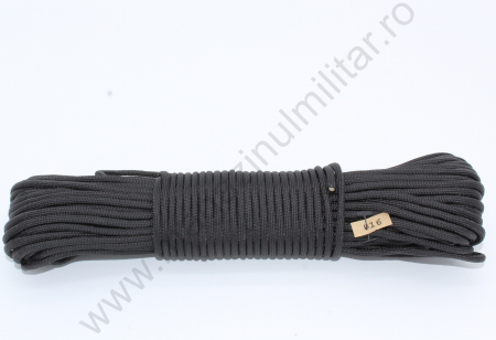 Supravietuire, outdoor - Paracord, negru, rezistenta rupere 50kg