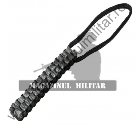 Supravietuire, outdoor - Snur (lanyard) Cuboid black and grey