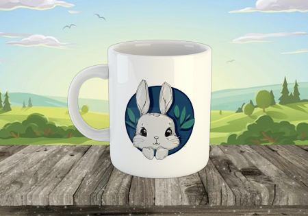 # Paște - Cană Bunny gri