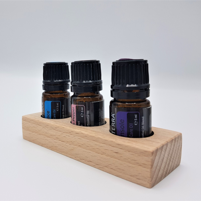 Set 3 mini suporturi x 3 sticlute, fag [7]