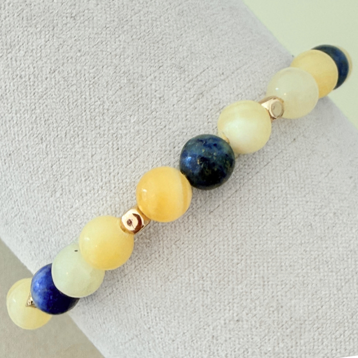 Bratara aromaterapie cu Jad Galben, Lapis Lazuli si Lava - Bright Spirit [3]