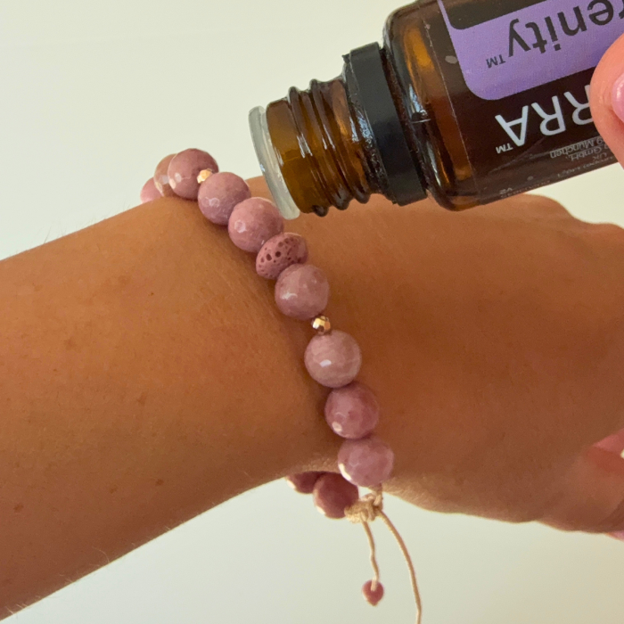 Bratara aromaterapie cu Rodonit, Hematit si Lava - Love & Devotion [4]