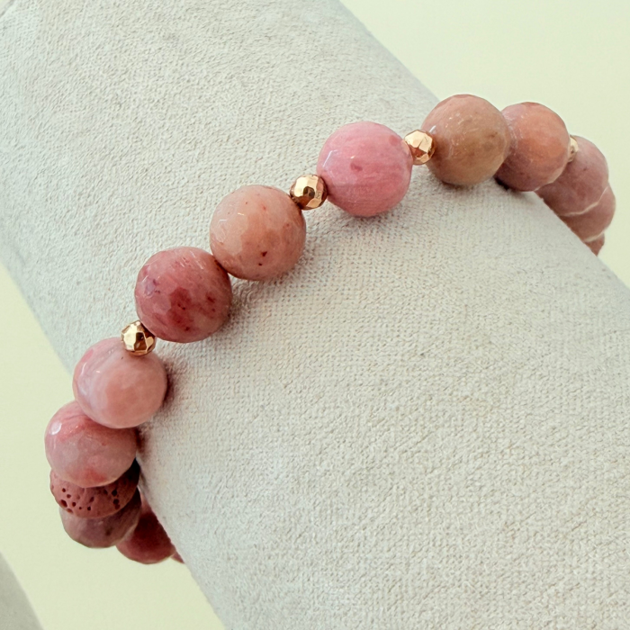 Bratara aromaterapie cu Rodonit, Hematit si Lava - Love & Devotion [3]