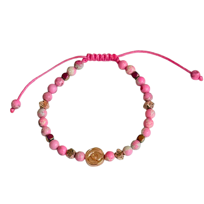 Bratara aromaterapie pentru copii cu Jasp, Hematit si Lava - Magic Rose [4]