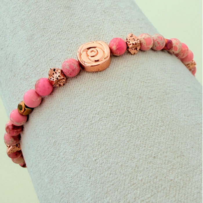 Bratara aromaterapie pentru copii cu Jasp, Hematit si Lava - Magic Rose [3]