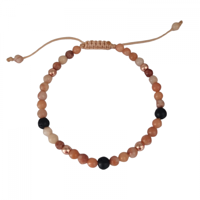Brăţară aromaterapie Delicate Beauty, cu Jad, Hematit și Lavă [3]