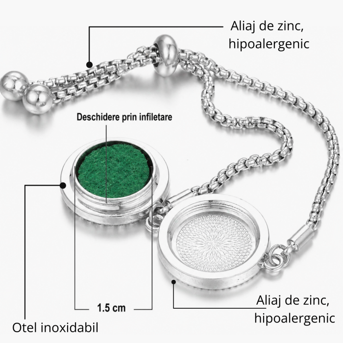 Bratara reglabila pentru uleiuri esentiale, Lotus [2]