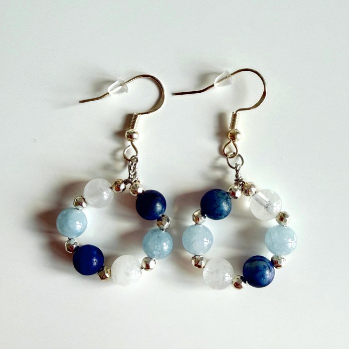 Cercei cu Acvamarin, Lapis Lazuli, Cuart si Hematit - Authenticity [3]