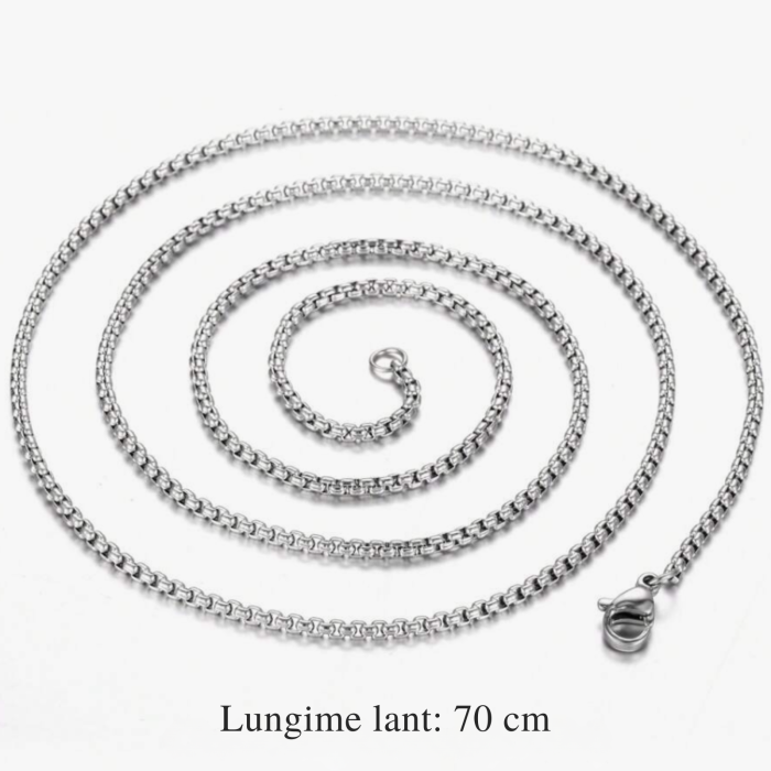 Colier aromaterapie Waves, cilindric, argintiu, 3,7 cm [2]