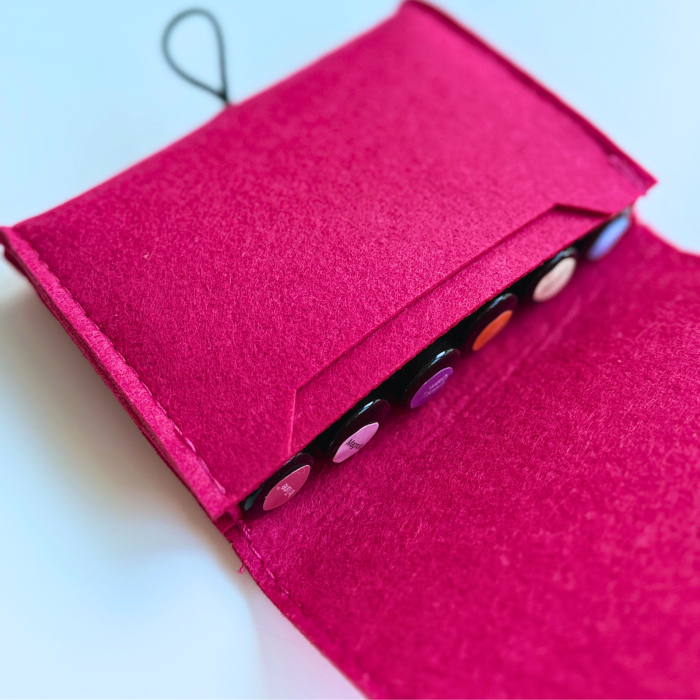 Portofel din fetru pentru uleiuri esentiale, fucsia [2]