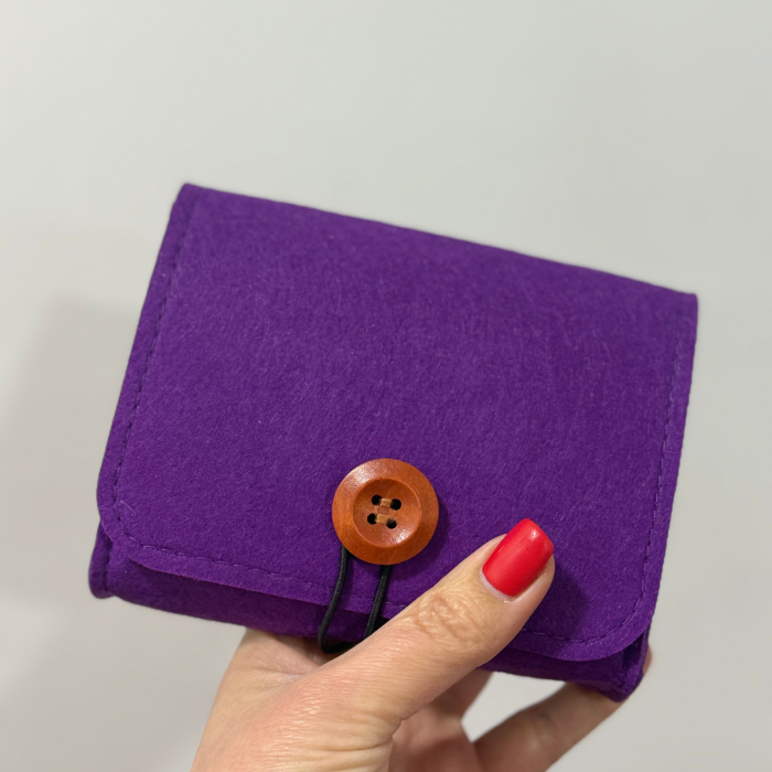 Portofel din fetru mov pentru uleiuri esentiale [3]