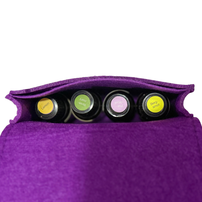 Portofel din fetru mov pentru uleiuri esentiale [5]