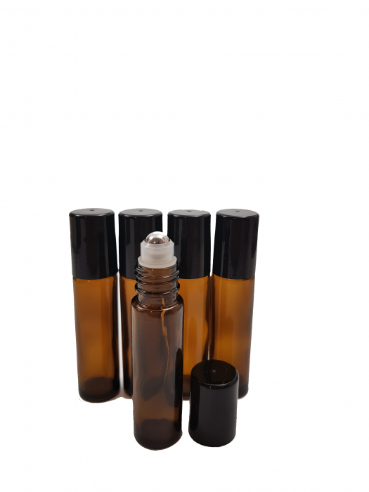 Recipient roll-on sticla maro, 10 ml [2]