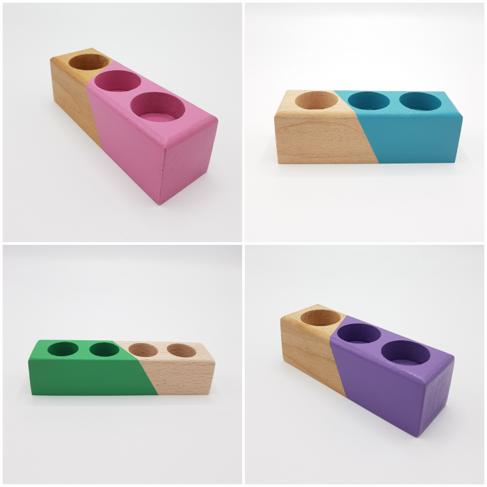 Set 3 suporturi colorate x 3 sticlute [6]