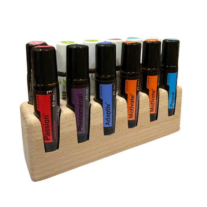 Suport din lemn pentru 12 recipiente rollon [5]