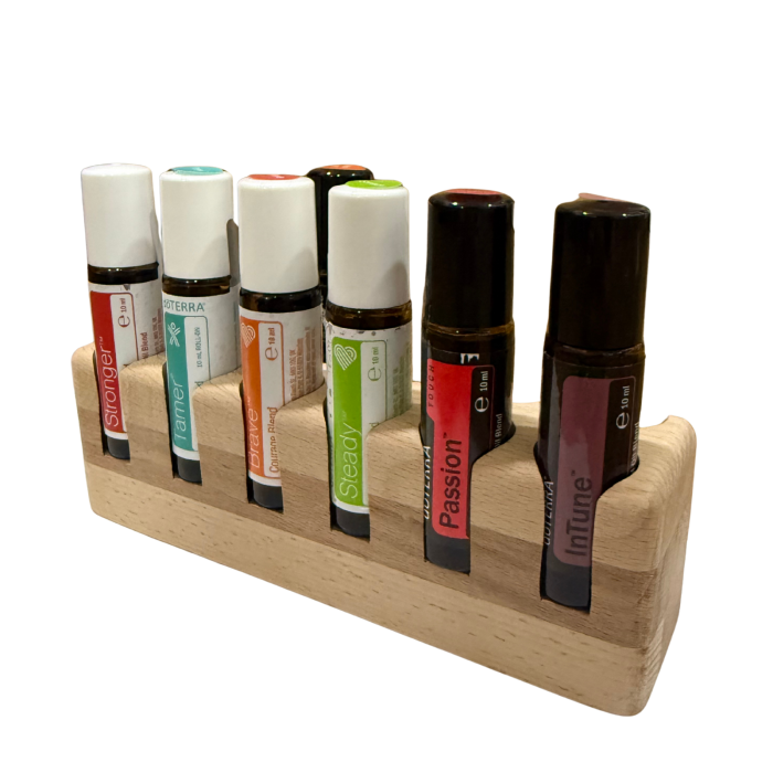 Suport din lemn pentru 12 recipiente rollon [3]