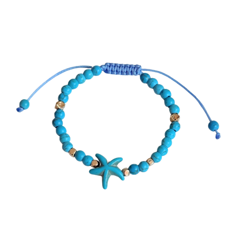 Bratara aromaterapie copii cu Turcoaz, Lava si Hematit - Blue Star [3]
