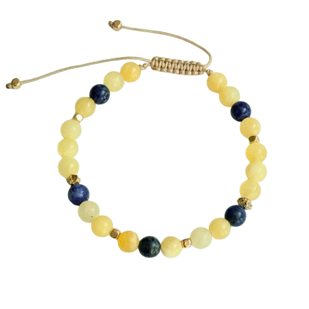 Bratara aromaterapie cu Jad Galben, Lapis Lazuli si Lava - Bright Spirit [3]