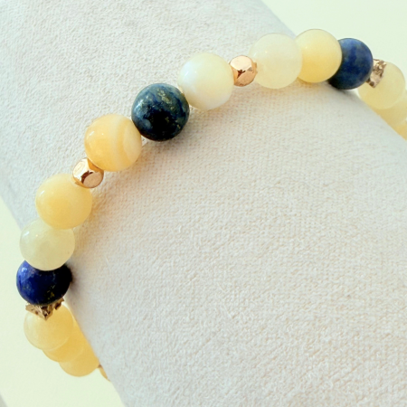 Bratara aromaterapie cu Jad Galben, Lapis Lazuli si Lava - Bright Spirit [1]