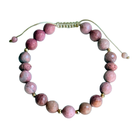 Bratara aromaterapie cu Rodonit, Hematit si Lava - Love & Devotion [4]