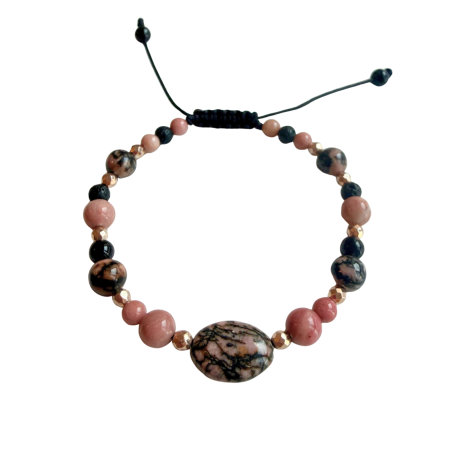 Bratara aromaterapie cu Rodonit, Obsidian, Hematit si Lava - All of You [3]