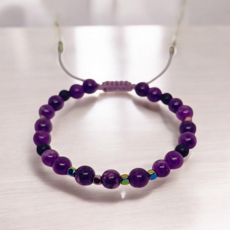 Bratara aromaterapie Serenity, cu Ametist, Lava si Hematit [1]