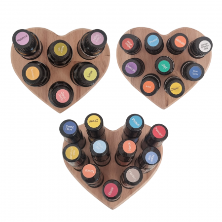 Suporturi din lemn - Colectie 3 suporturi I Love My Oils, mini