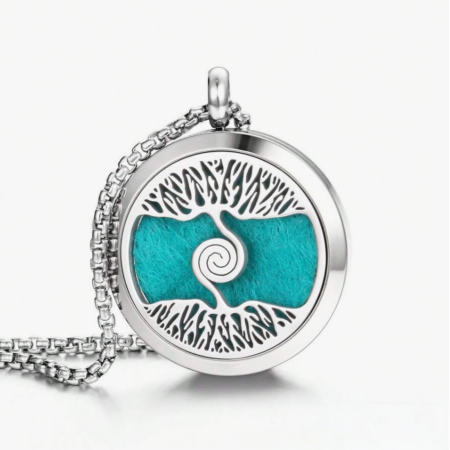 Coliere Inox - Colier aromaterapie As Above, So Below, argintiu, 30 mm