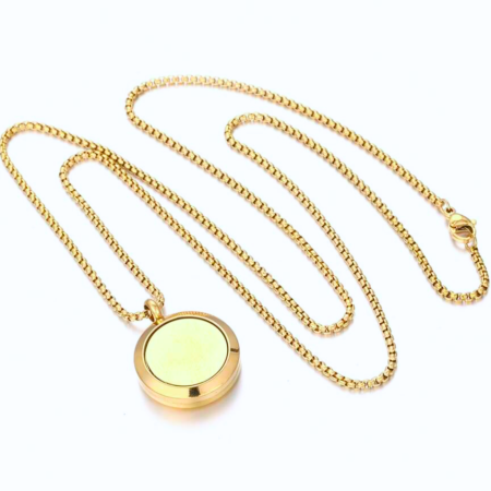 Colier aromaterapie Lotus, auriu, 22 mm [2]