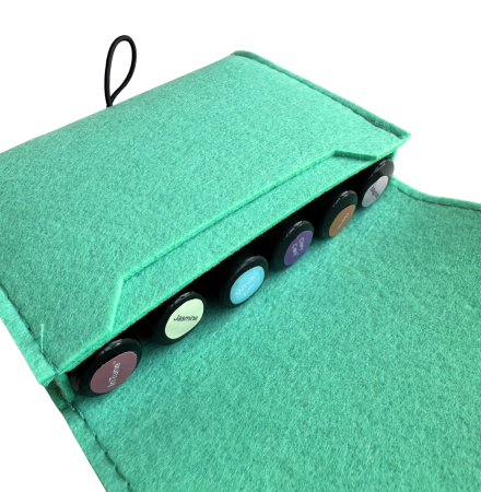 Portofel din fetru turcoaz pentru uleiuri esentiale [3]