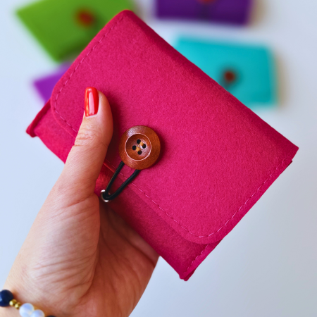 Portofel din fetru pentru uleiuri esentiale, fucsia [2]