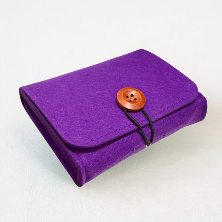 Genti si borsete - Portofel din fetru mov pentru uleiuri esentiale