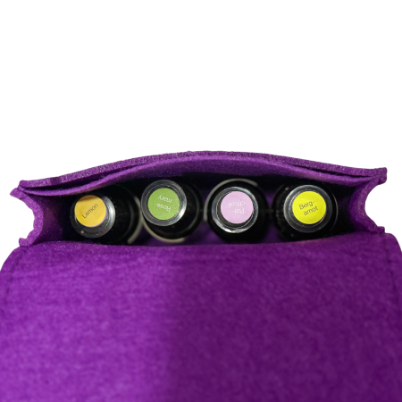 Portofel din fetru mov pentru uleiuri esentiale [4]