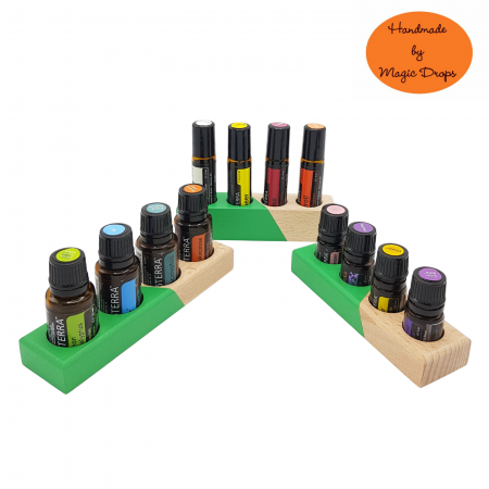 Suporturi din lemn - Set 3 suporturi colorate x 4 sticlute