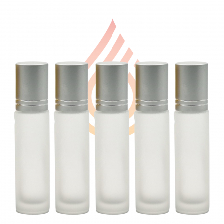 Recipiente - Set 5 recipiente roll-on alb mat, 10 ml