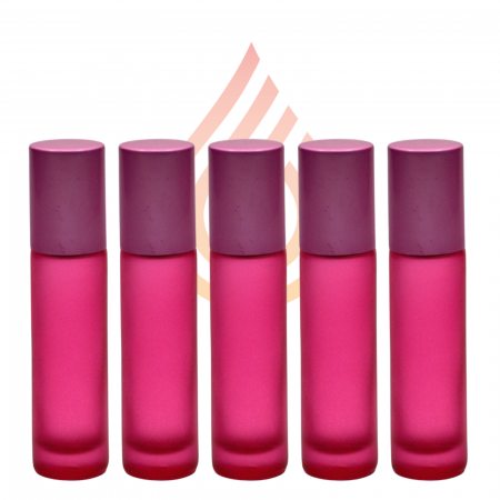 Recipiente - Set 5 recipiente roll-on roz mat, 10 ml