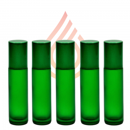 Recipiente - Set 5 recipiente roll-on verde mat, 10 ml