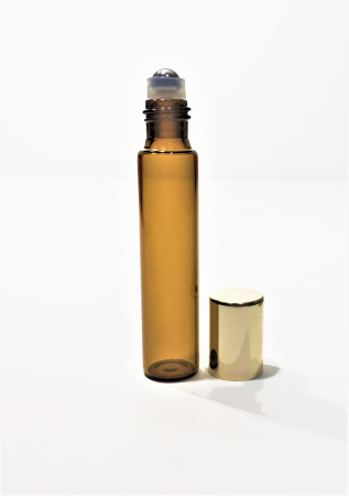 Recipient roll-on sticla maro subtire, 9 ml [0]