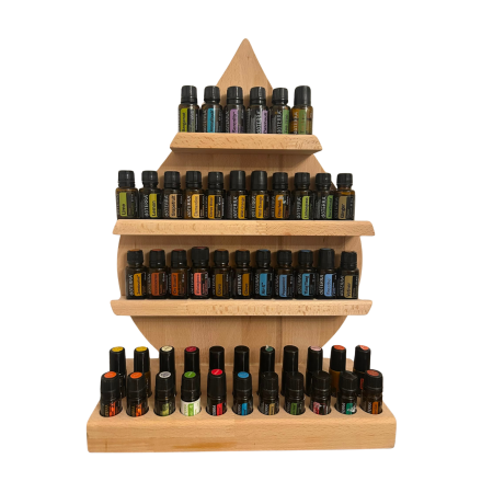 Suport de birou Magic Drop pentru 50 uleiuri esentiale,  fag [2]