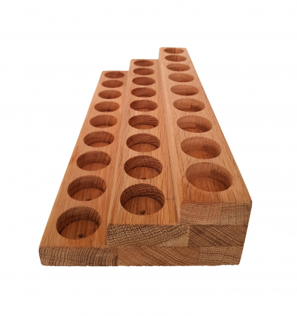 Suport din lemn de stejar pentru sticlute de ulei esential 15 ml [3]