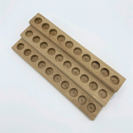 Suport din lemn de stejar pentru sticlute de ulei esential 5/10 ml [2]